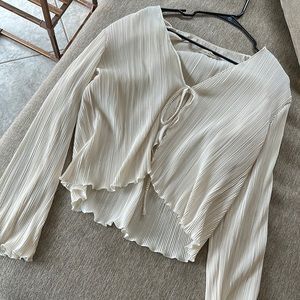 Shop Starlow Ivory Front Tie Top